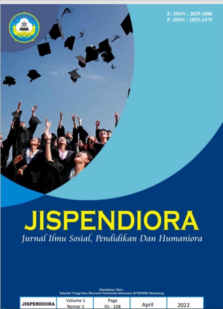 					View Vol. 1 No. 1 (2022): April : Jurnal Ilmu Sosial, Pendidikan Dan Humaniora  (JISPENDIORA)
				