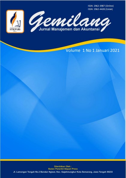 					View Vol. 1 No. 1 (2021): Januari : Jurnal Manajemen dan Akuntansi
				