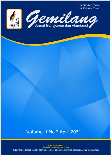 					View Vol. 1 No. 2 (2021): April : Jurnal Manajemen dan Akuntansi
				