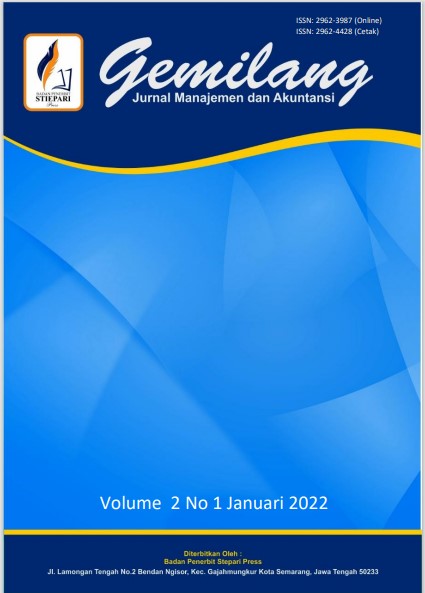					View Vol. 2 No. 1 (2022): Januari : Jurnal Manajemen dan Akuntansi
				